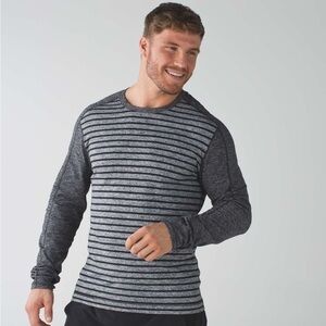 Lululemon Surge Warm Crew Striped Long Sleeve | Size Large